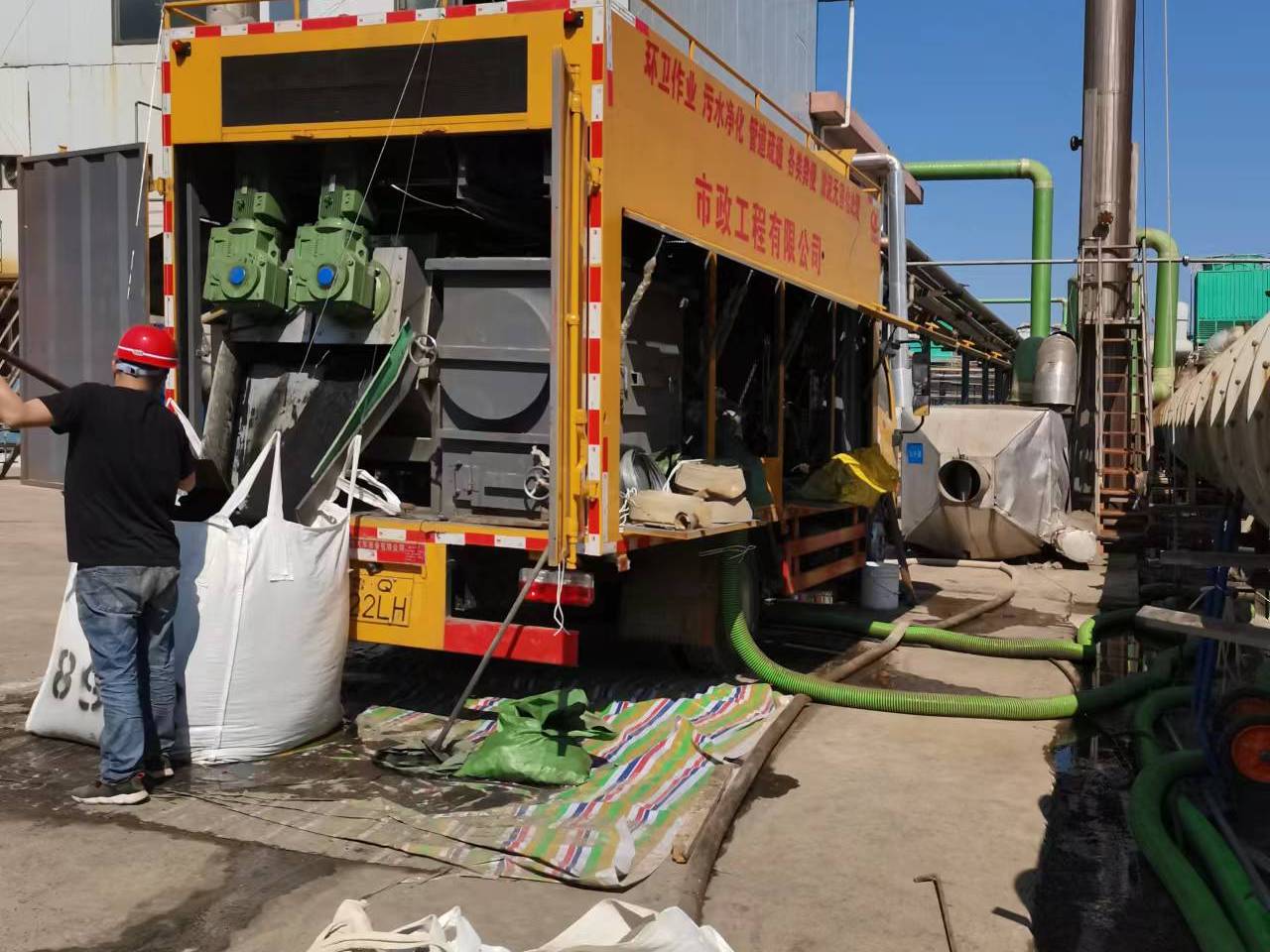 通许淤泥压干处理